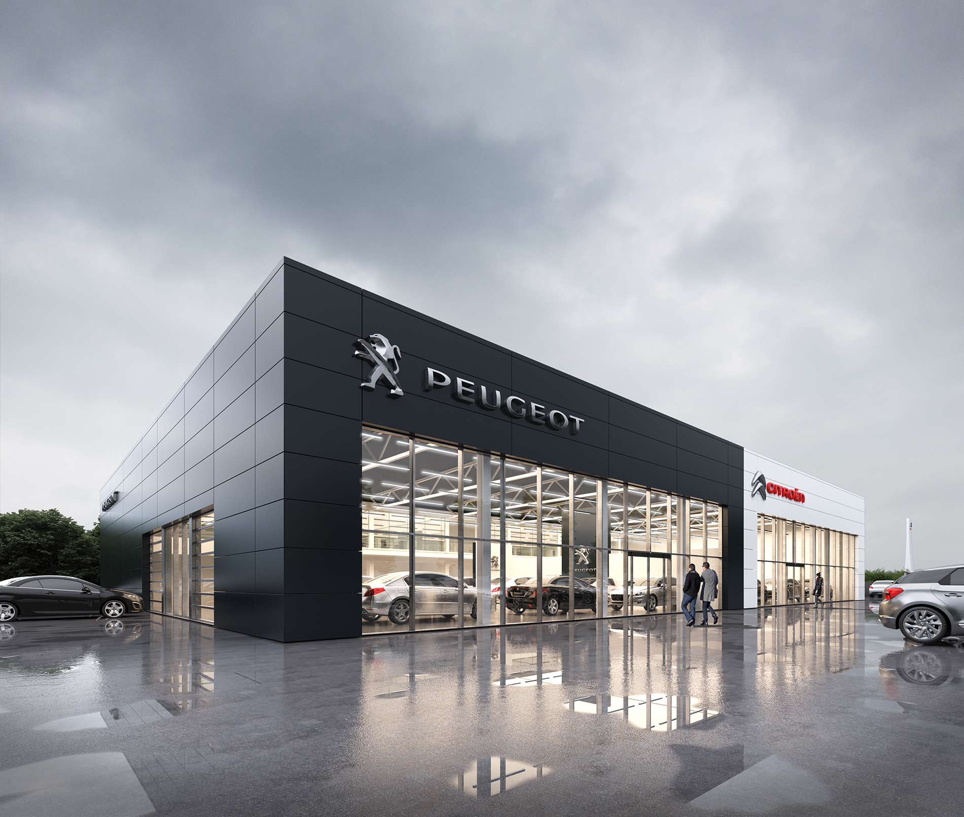 Salon Samochodowy Peugeot I Citroen : Architekci Malina